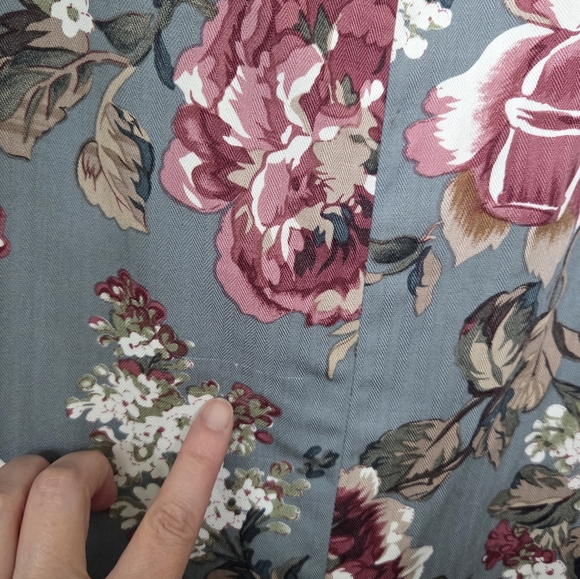 Floral Maxi Skirt in Blue Mix - Picture 4 of 8